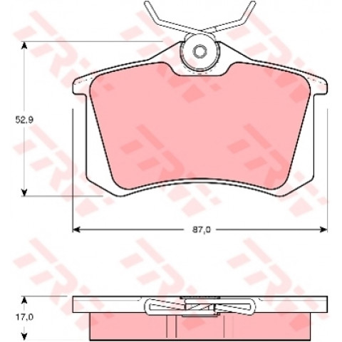 ARKA BALATA FLUENCE-MGN II-III-207-308-307-PARTNER-C3-C4-BORA-PASSAT 97>GOLF IV-V-POLO (87x52.9x17)